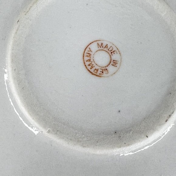 Vintage Childs Bowl Ceramic Baby Porridge Made Germany Dish 7.25” Porcelain Pink - Picture 3 of 12